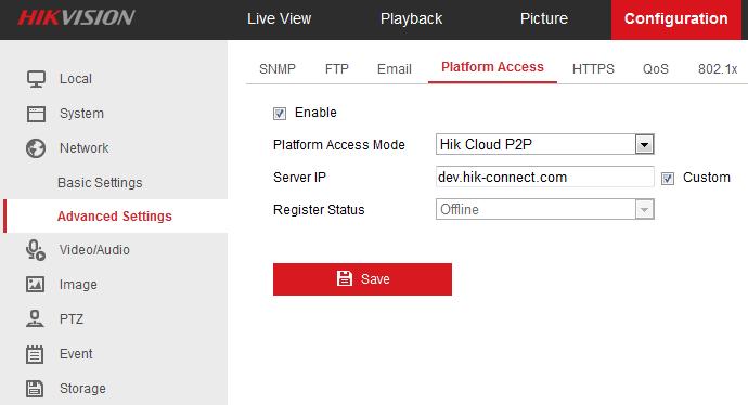 4.5 Enabling Hik Cloud P2P You should enable the Hik Cloud P2P function before adding the device to the