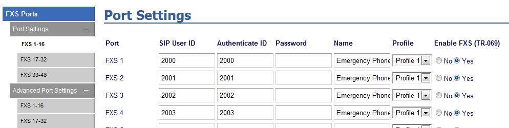 Authenticate ID: This is the same as the SIP User ID in the previous step. Password: The SIP Password of the Emergency Phone. Name: A descriptive name for the Emergency Phone.