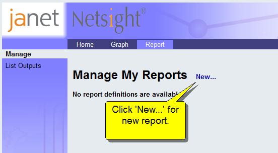 To do this, click the Report menu item at the top of the page.