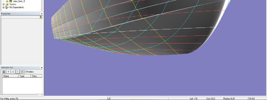 Model pb10_topside_steps.ms2 in Render view Concept The multi-surfaced topside is split along the step edges into longitudinal strips.