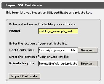 Uploading your SSL private key and certificate to Stingray Traffic Manager If you have an existing SSL private key and public certificate, you can upload these files to Stingray Traffic Manager from