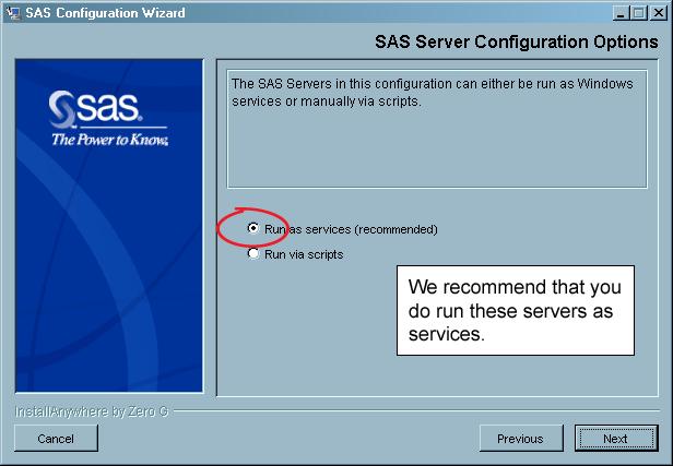 Installing and Configuring Your SAS Software 4 Respond to the Wizard s Prompts 65 3 Enter the full name of the machine that is hosting the metadata server and the port on which the server will listen