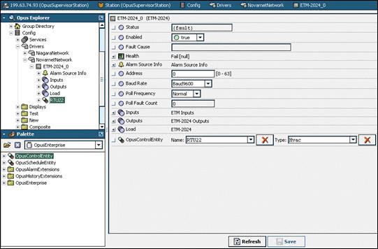 5 Drag OpusControlEntity onto the field controller you have added on the Opus Explorer. A dialog box appears prompting you for a name for the control entity.