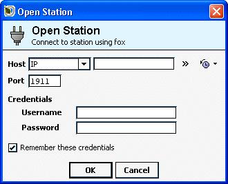 To connect to a running Opus Supervisor station connected to the Opus Supervisor station. This functionality does not exist when connecting directly to an XCM station.