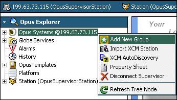Disconnect Supervisor To disconnect a Supervisor 1 Right-click Opus Systems in the Opus Explorer list, in the left pane. 2 Select Disconnect Supervisor from the list. The supervisor is disconnected.