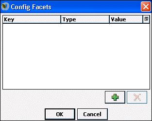 The Config Facets dialog box opens. 4 Click to add a new facet row. 5 In the Key box, click and select realms.