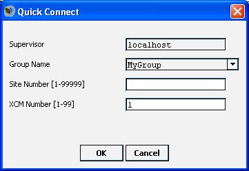 3 Select the Group Name from the list. The list contains all the groups present in the Opus Supervisor. 4 Type the Site Number of the site from the selected group.