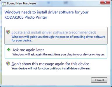 2.Windows Vista 2.1.Installing the USB port 1) Start Windows Vista operating system.