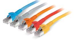 Dätwyler Unilan Patch and Equipment cords RJ45/RJ45, Cat.6, 7702 flex 4P, 1:1 coding Screened RJ45 connectors with moulded boots on both sides.