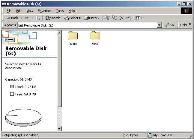 Copying images to your computer 1 Double-click [My Computer] t [Removable Disk] t [DCIM].