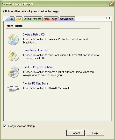 VIII. QuickDisc Integration Installing the Archiver for P2HD plug-in causes the application icon to appear in the Advanced tab of the QuickDisc wizard.