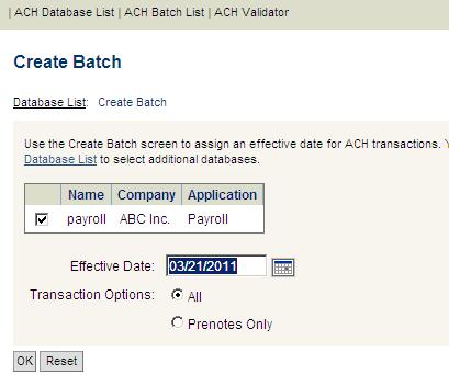 4. From the Batch List screen, release the payroll