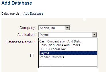 3. Select the appropriate company (which controls the ACH ID and offset account) from the Company drop-down