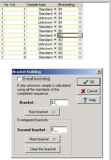 To do this, you only have to click on the Overall bracketing check box in the upper left hand corner of the Bracket builder.
