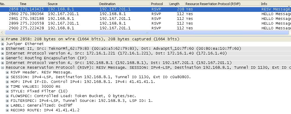 03 Message Exchange UNI: RSVP Resv at destination Traffic Generator Traffic Sink 92.68.8.3 92.68.8.2 92.68.8. 20.