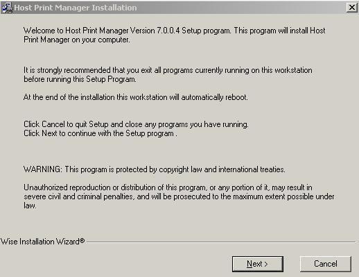 Warning banner when executing Install HPM.