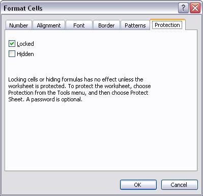 Select the cells in the worksheet that you want to lock. Select Format Cells. The Format Cells dialog box appears. Click the Protection tab.