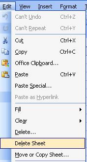 Note: A faster way to work with worksheets is to right-click the worksheet's tab. This brings up a shortcut menu that enables you to insert, delete, rename, move, copy, or select all worksheets.