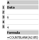 For example, criteria can be expressed as 32, "32", ">32", "apples". 13. COUNTBLANK: COUNTS EMPTY CELLS IN A SPECIFIED RANGE OF CELLS.