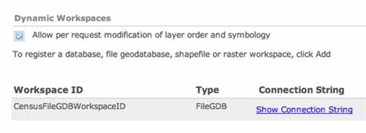 Dynamic Workspaces Registered workspace - Enterprise GDB - File GDB - Rasters -