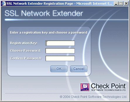 SSL Network Extender Enter the User Name and Password and click OK.