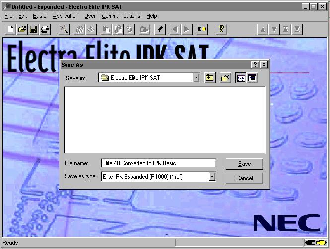 Electra Elite IPK Document Revision 1C 4. From the Communications Menu, select Connect to connect the Elite system. Figure 5-2 Migrating to Electra Elite IPK - Connecting to Electra Elite System 5.