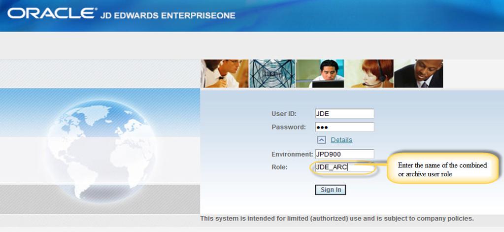The following figure shows the JD Edwards EnterpriseOne