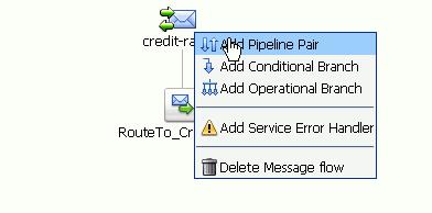 4. Click on credit-rating and select Add Pipeline Pair.