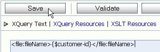 31. Enter <file:filename>{$customer-id}</file:filename> 32.