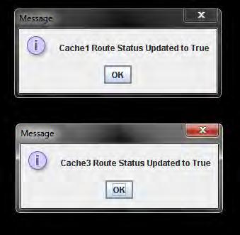 Status of the node updated in the Cache