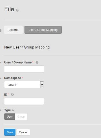 File Access 3. In the User/Group Name field, type the name of the ECS object user or ECS custom group that you want to map to a Unix UID or GID. 4.