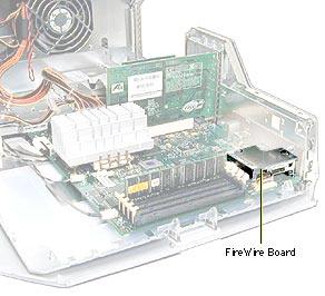 Take Apart FireWire Board, Power Mac G4 (PCI Graphics) - 22 FireWire Board, Power Mac G4 (PCI Graphics) Note: The FireWire board is used only in Power Mac G4 (PCI Graphics)