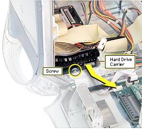 Take Apart Hard Drive, Ultra2 LVD SCSI - 55 4 Remove the hard drive carrier mounting screw.