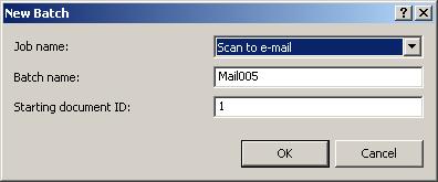 Scan to Email Scan to Email will display the first page in the Image Viewer and you will be prompted for a Document Name to be entered as index data.