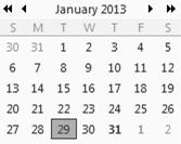 Figure 6: Default Overview pane Mini-Calendar The Mini-Calendar, located below the Overview pane, displays a small calendar that allows users to jump to a specific date by clicking on it.