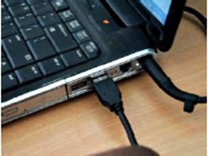 connect the other end of USB to