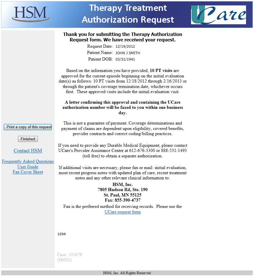 NOTE: A copy of the authorization should be printed and saved as part of your records.