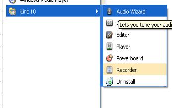 24 APPENDIX 4 AUDIO WIZARD The Audio Wizard always runs automatically when the ilinc client program is installed.