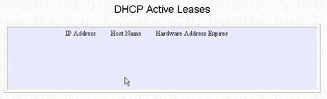 AIR- BR500G/GH. Click on Management Port from the CONFIGURATION menu. Go to the Advanced DHCP Server Options section, click on the Show Active DHCP leases button.