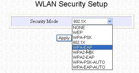 Chapter 4 Common Configuration [Refer to the section on How to set up WEP.] Press the Save button. Click on Reboot to restart the system, after which your settings will become effective.