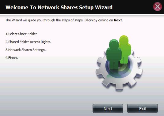 Adding New Network Shares Wizard The following section will describe how to add a new Network Share on the ShareCenter. To add a Network Share click on the Add button.