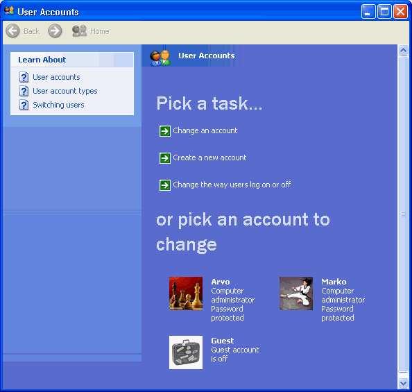 24 / 38 21.01.2005 7:19 Paroolisüsteem on Windows XP turvalisuse alustala. Parool peab olema piisavalt tõhus.