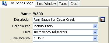 Similarly, populate the information for Time Window and Table (copy/paste from Excel as shown below).