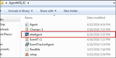 EventTracker 8.2 1. Download MSI package (e.g. AgentMSI_82.zip for v8.2) from the location provided by Prism Microsystems Support team. The details about other versions are mentioned in table below.