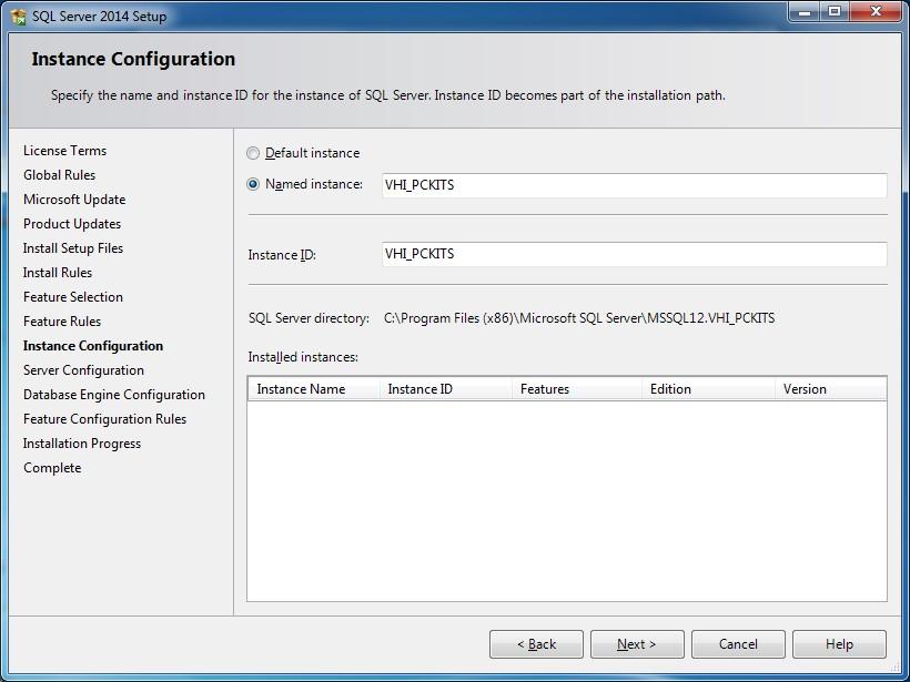 Instance Configuration: Microsoft allows you to install multiple copies of SQL on a single computer. Each copy is called an Instance.