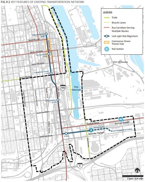 Improve multimodal connections and access to efficient transportation options Source: City of Tacoma, VIA Good access and connectivity are crucial for getting people to use efficient transportation