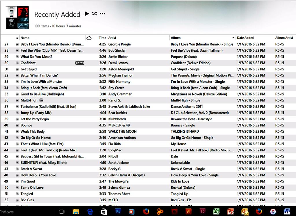 ORGANIZING THE MUSIC - COMPLETE 6. You will now see all of the music organized together from the set you just imported.