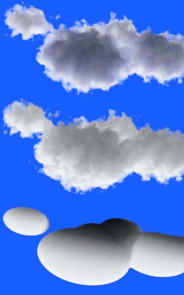 242 Course 28: Real-Time Volume Graphics Figure 49.1: Procedural clouds. The image on the top shows the underlying data, 64 3.