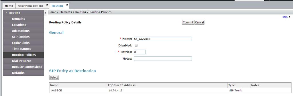 4.3.3 Routing Policies Navigate to Routing > Routing Policies > New 4.3.3.1 Routing