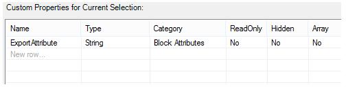 Export Block Attribute custom properties